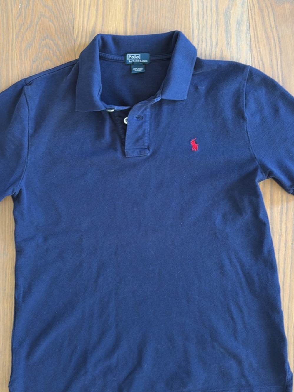 Ralph Lauren Navy Polo with Red Pony Embroidery